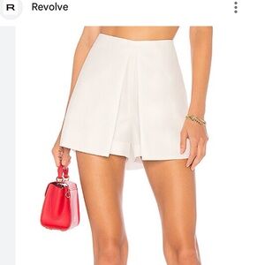 NWT BCBGMaxAzria Chintz Overlap White Skort